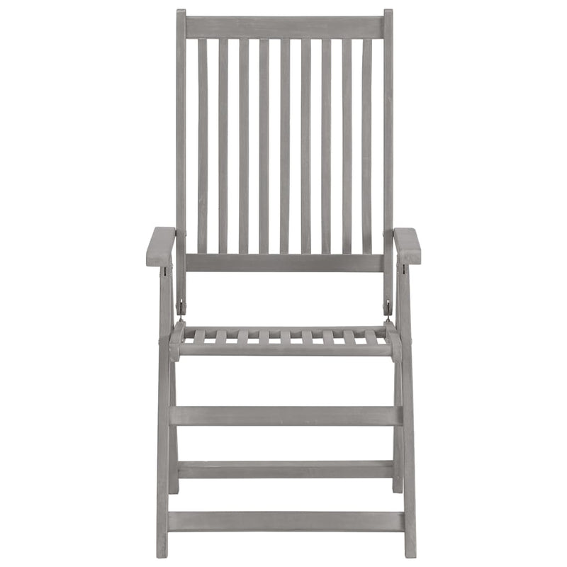 Garden Reclining Chairs 2 pcs with Cushions Solid Wood Acacia Payday Deals