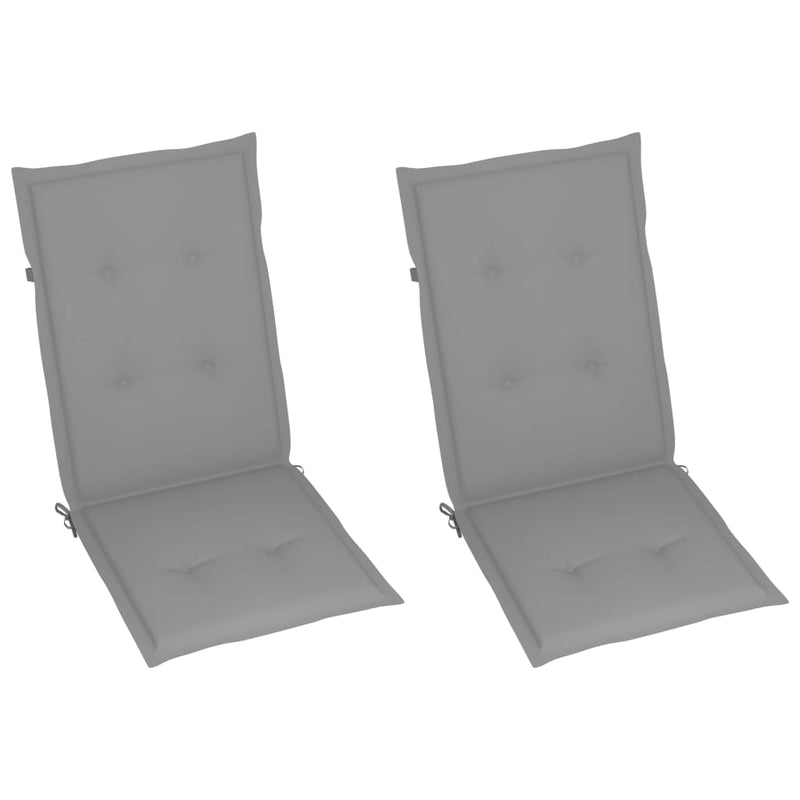 Garden Reclining Chairs 2 pcs with Cushions Solid Wood Acacia Payday Deals