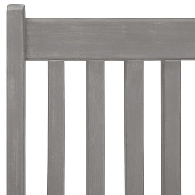 Garden Reclining Chairs 3 pcs Grey Solid Wood Acacia Payday Deals