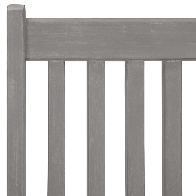 Garden Reclining Chairs 3 pcs Grey Solid Wood Acacia Payday Deals