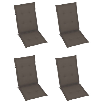 Garden Reclining Chairs 4 pcs with Cushions Solid Acacia Wood Payday Deals