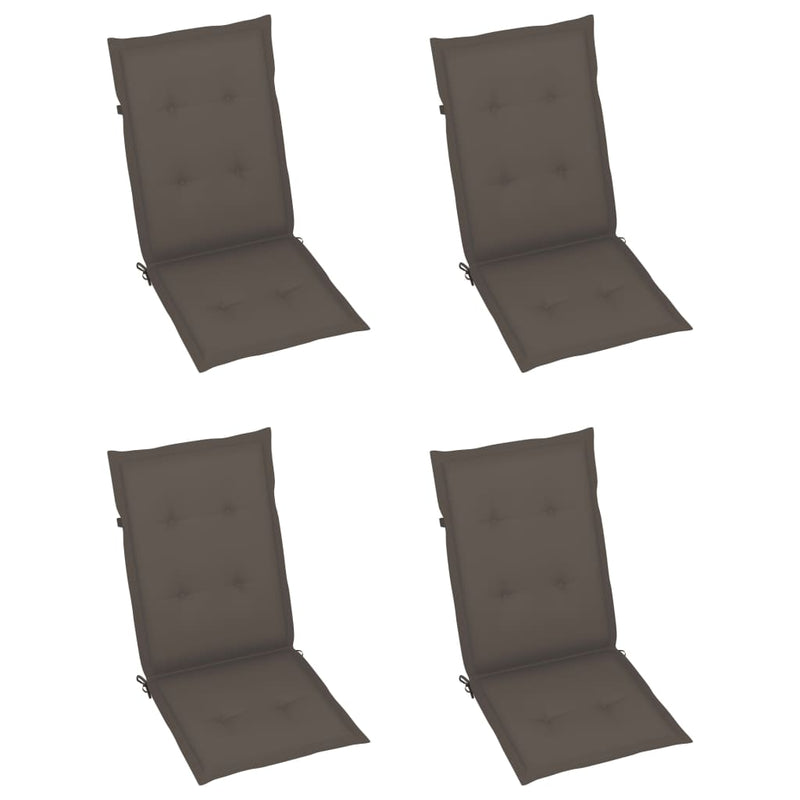 Garden Reclining Chairs 4 pcs with Cushions Solid Acacia Wood Payday Deals