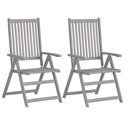 Garden Reclining Chairs 4 pcs with Cushions Solid Wood Acacia Payday Deals