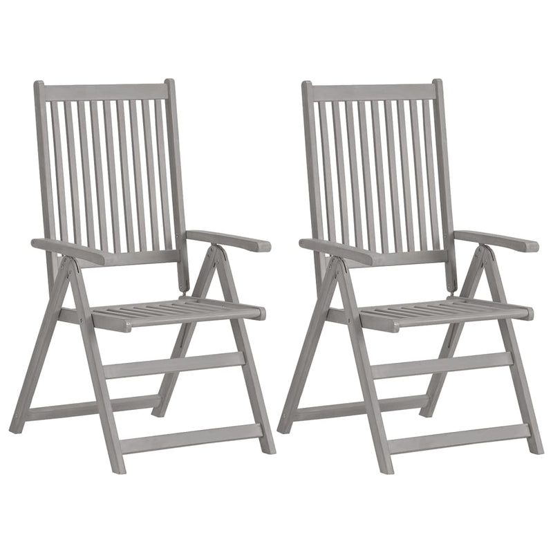 Garden Reclining Chairs 4 pcs with Cushions Solid Wood Acacia Payday Deals