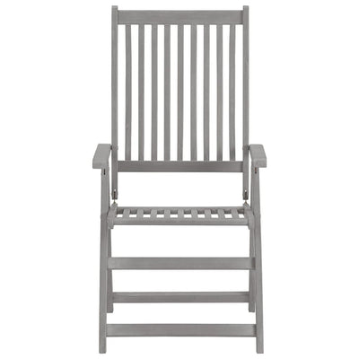 Garden Reclining Chairs 4 pcs with Cushions Solid Wood Acacia Payday Deals
