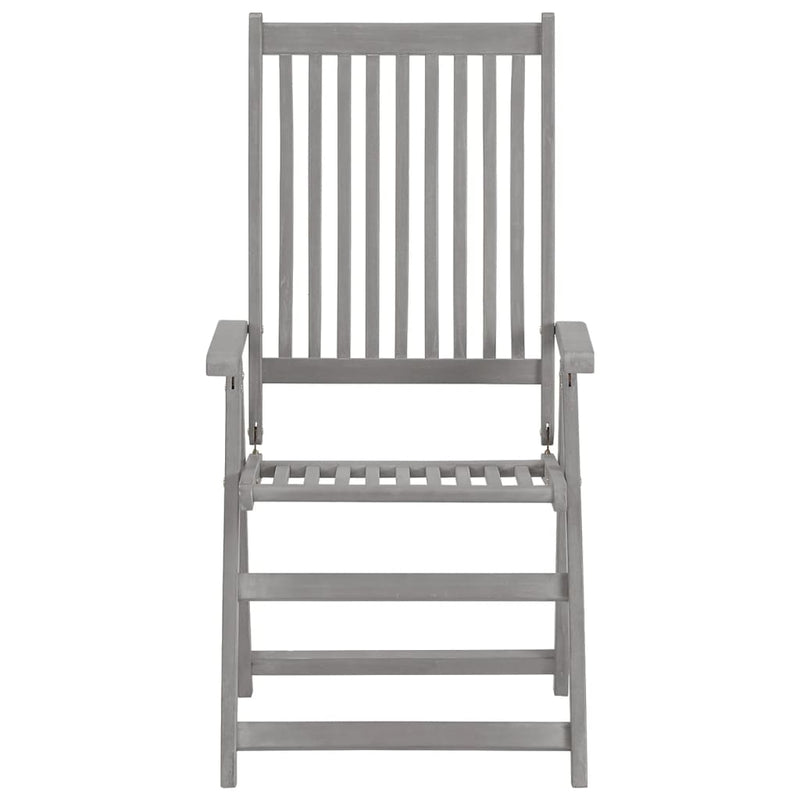 Garden Reclining Chairs 4 pcs with Cushions Solid Wood Acacia Payday Deals