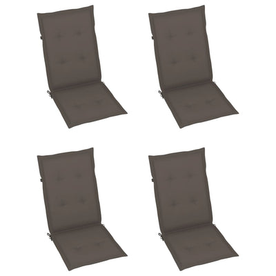 Garden Reclining Chairs 4 pcs with Cushions Solid Wood Acacia Payday Deals