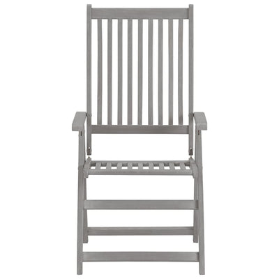 Garden Reclining Chairs 4 pcs with Cushions Solid Wood Acacia Payday Deals
