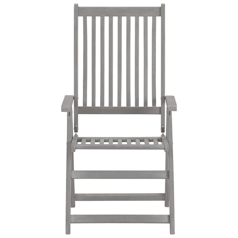 Garden Reclining Chairs 4 pcs with Cushions Solid Wood Acacia Payday Deals