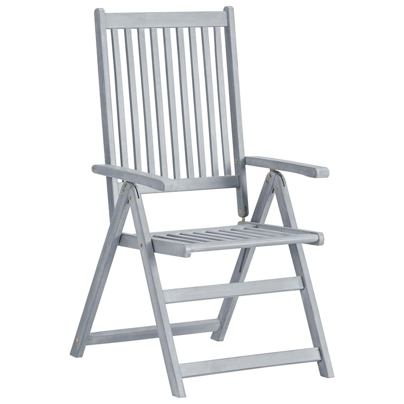 Garden Reclining Chairs 6 pcs with Cushions Solid Acacia Wood Payday Deals