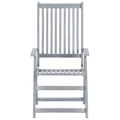 Garden Reclining Chairs 6 pcs with Cushions Solid Acacia Wood Payday Deals