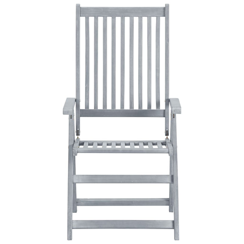 Garden Reclining Chairs 6 pcs with Cushions Solid Acacia Wood Payday Deals