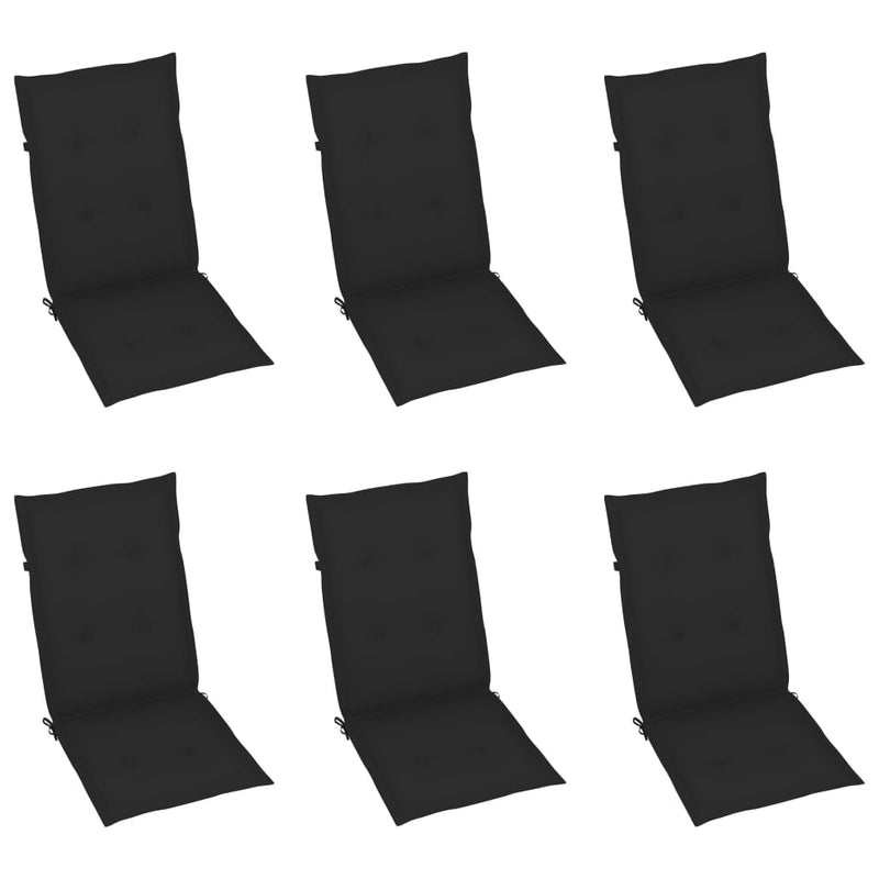 Garden Reclining Chairs 6 pcs with Cushions Solid Acacia Wood Payday Deals