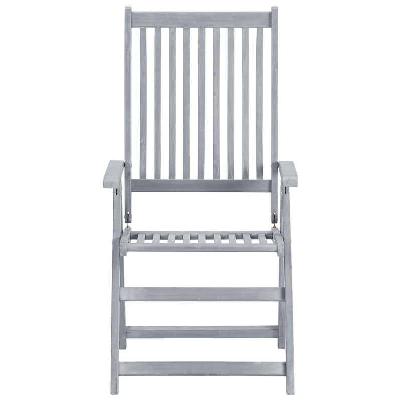 Garden Reclining Chairs 6 pcs with Cushions Solid Acacia Wood Payday Deals