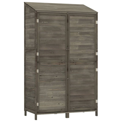 Garden Shed Anthracite 102x52x174.5 cm Solid Wood Fir Payday Deals