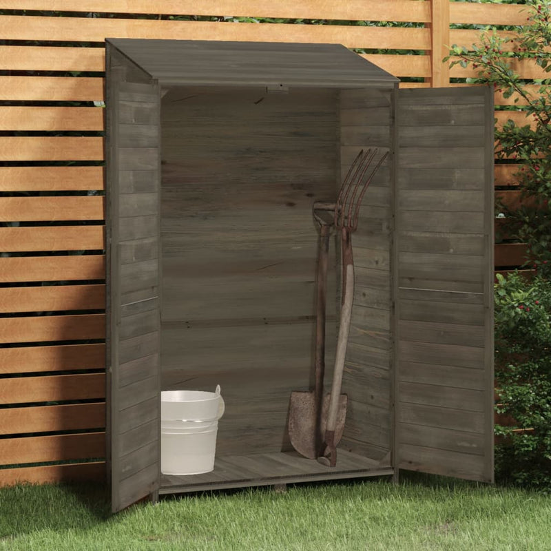 Garden Shed Anthracite 102x52x174.5 cm Solid Wood Fir Payday Deals
