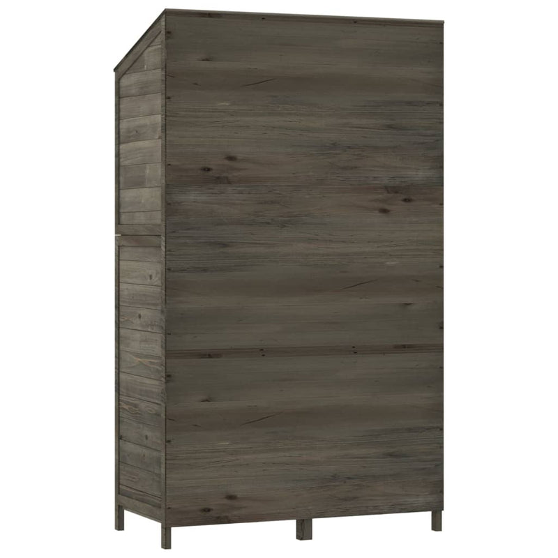 Garden Shed Anthracite 102x52x174.5 cm Solid Wood Fir Payday Deals