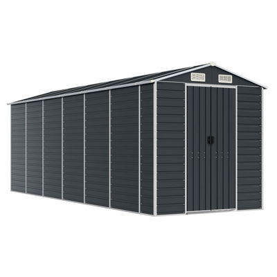 Garden Shed Anthracite 191x555x198 cm Galvanised Steel Payday Deals