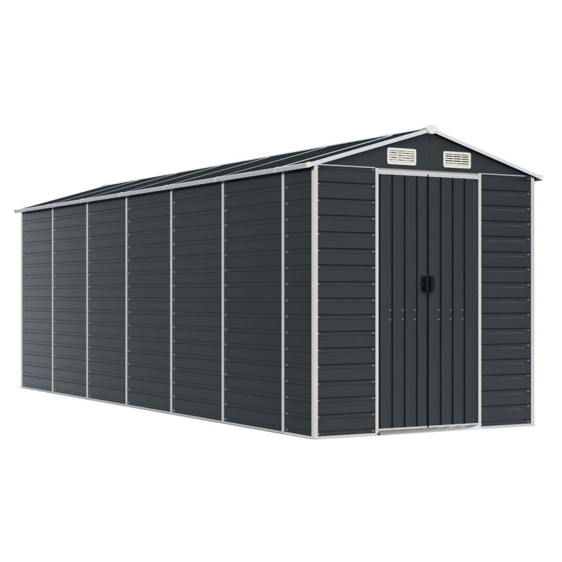 Garden Shed Anthracite 191x555x198 cm Galvanised Steel Payday Deals