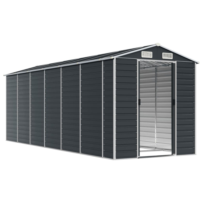 Garden Shed Anthracite 191x555x198 cm Galvanised Steel Payday Deals