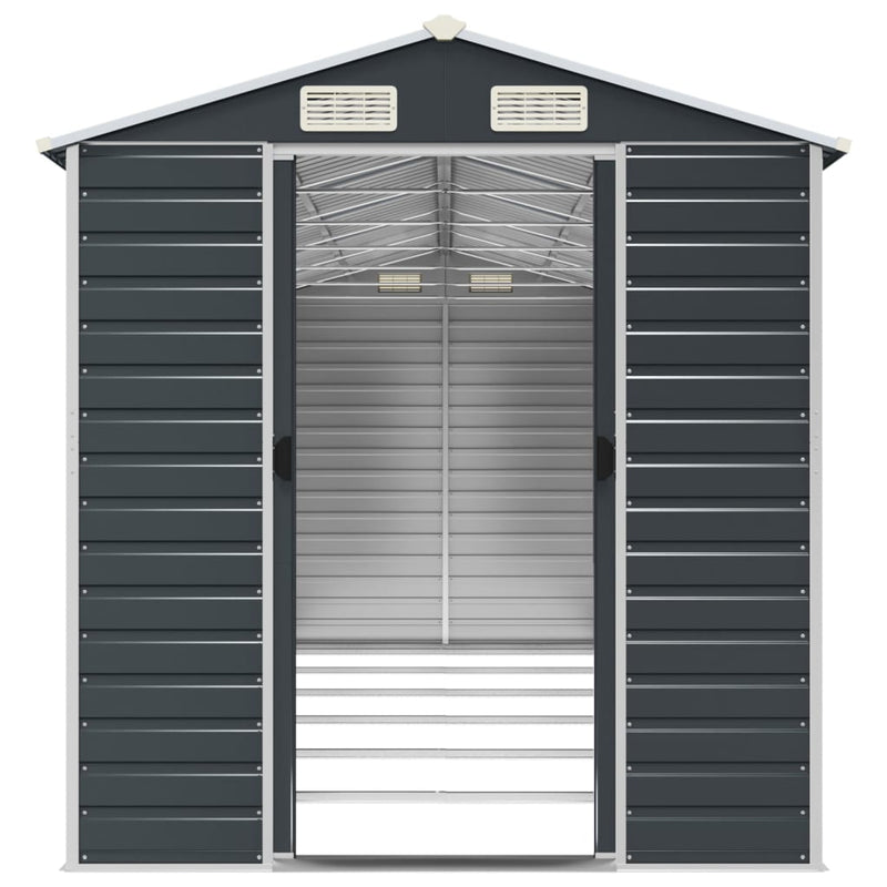 Garden Shed Anthracite 191x555x198 cm Galvanised Steel Payday Deals