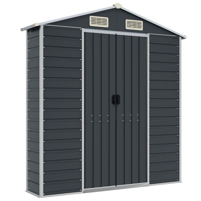Garden Shed Anthracite 191x555x198 cm Galvanised Steel Payday Deals