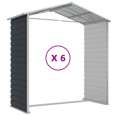 Garden Shed Anthracite 191x555x198 cm Galvanised Steel Payday Deals
