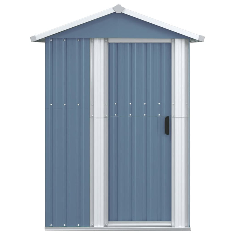 Garden Shed Grey 126x97.5x177 cm Galvanised Steel Payday Deals