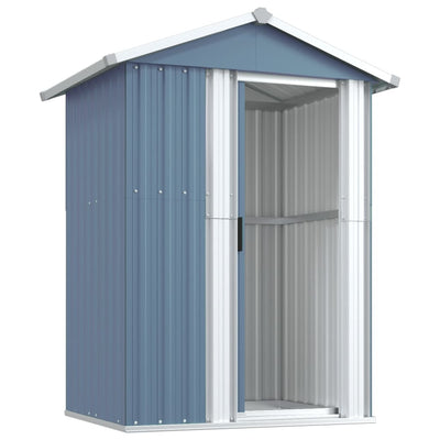 Garden Shed Grey 126x97.5x177 cm Galvanised Steel Payday Deals