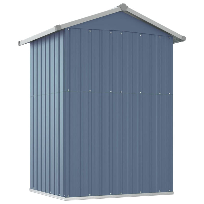 Garden Shed Grey 126x97.5x177 cm Galvanised Steel Payday Deals