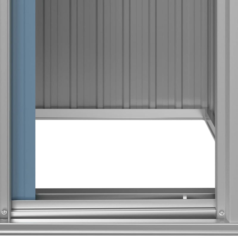 Garden Shed Grey 126x97.5x177 cm Galvanised Steel Payday Deals