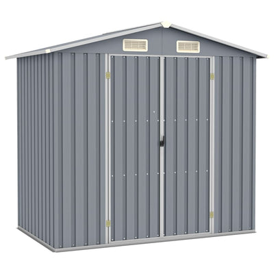Garden Shed Grey 205x129x183 cm Galvanised Steel Payday Deals