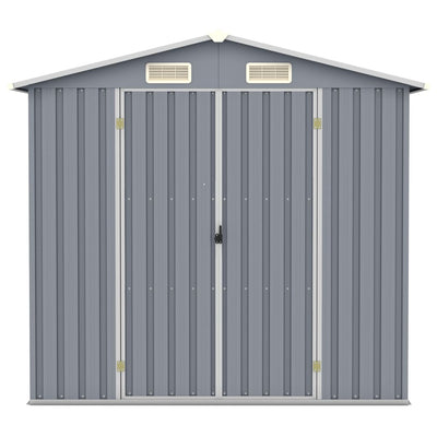 Garden Shed Grey 205x129x183 cm Galvanised Steel Payday Deals