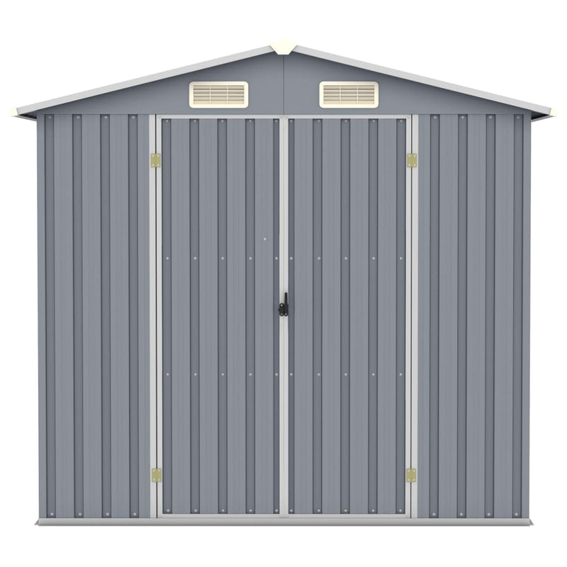 Garden Shed Grey 205x129x183 cm Galvanised Steel Payday Deals