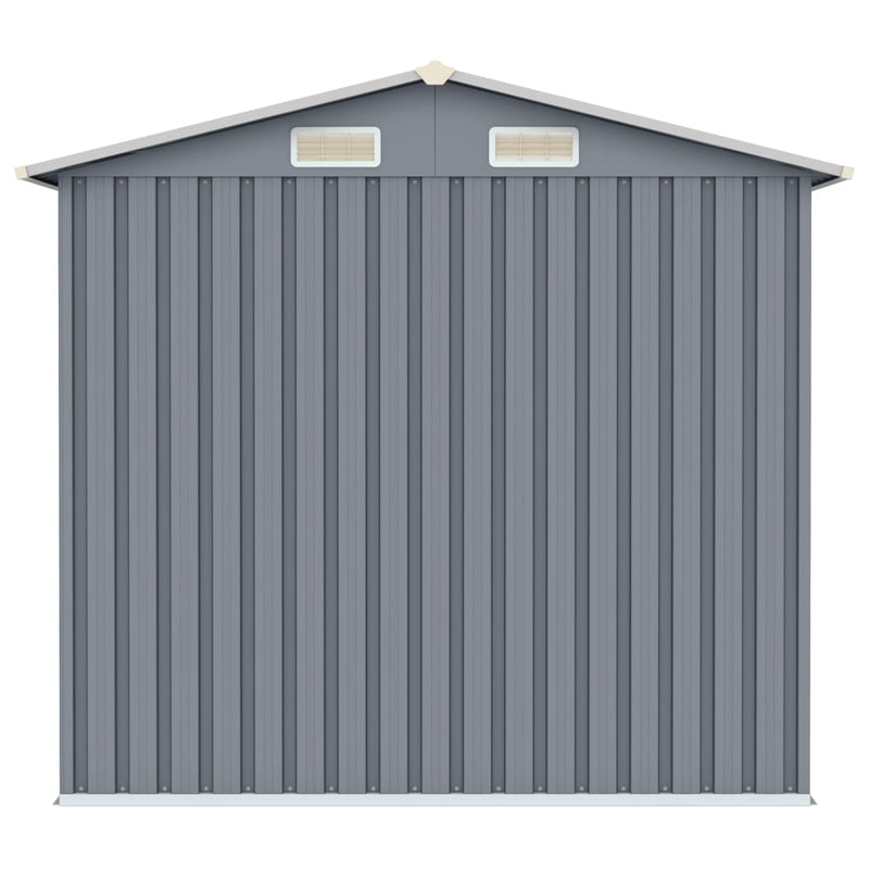 Garden Shed Grey 205x129x183 cm Galvanised Steel Payday Deals