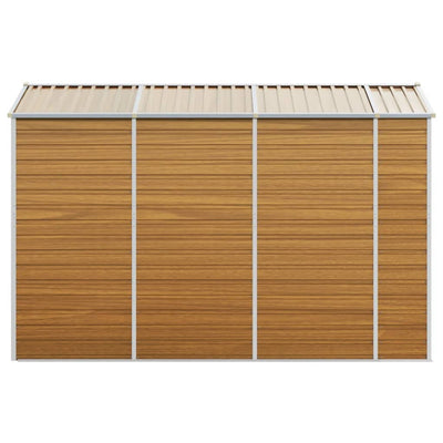 Garden Shed Light Brown 191x300x198 cm Galvanised Steel Payday Deals