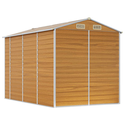 Garden Shed Light Brown 191x300x198 cm Galvanised Steel Payday Deals