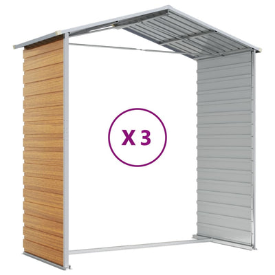 Garden Shed Light Brown 191x300x198 cm Galvanised Steel Payday Deals