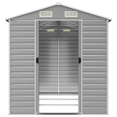 Garden Shed Light Grey 191x300x198 cm Galvanised Steel Payday Deals