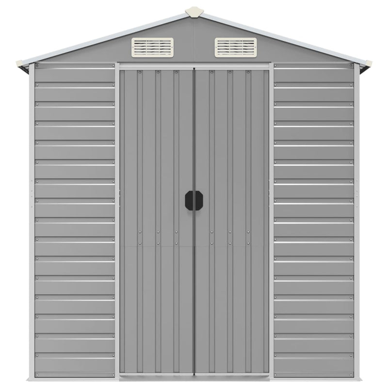 Garden Shed Light Grey 191x895x198 cm Galvanised Steel Payday Deals