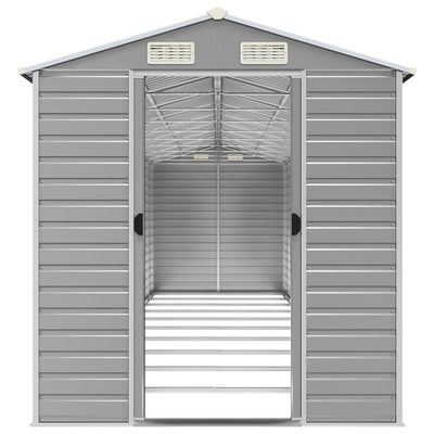 Garden Shed Light Grey 191x895x198 cm Galvanised Steel Payday Deals