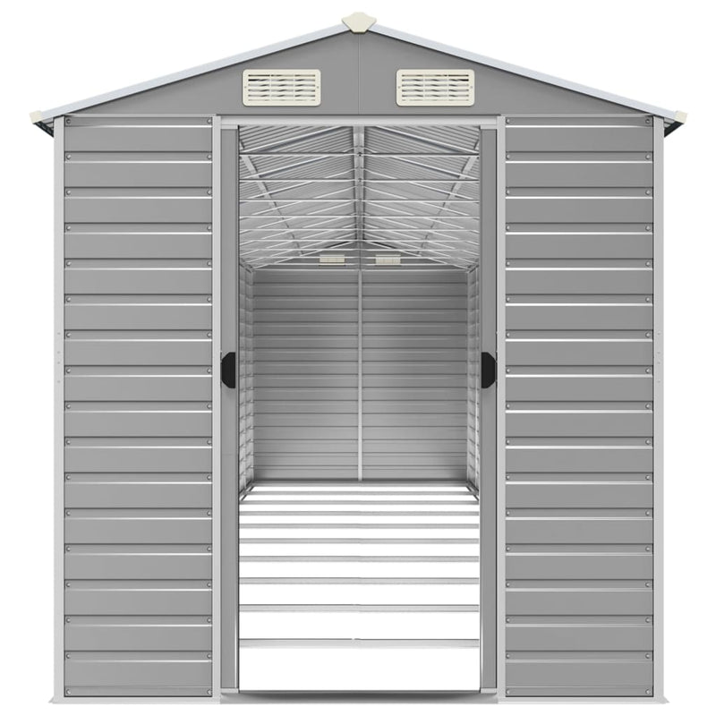 Garden Shed Light Grey 191x895x198 cm Galvanised Steel Payday Deals