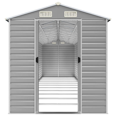 Garden Shed Light Grey 191x980x198 cm Galvanised Steel Payday Deals