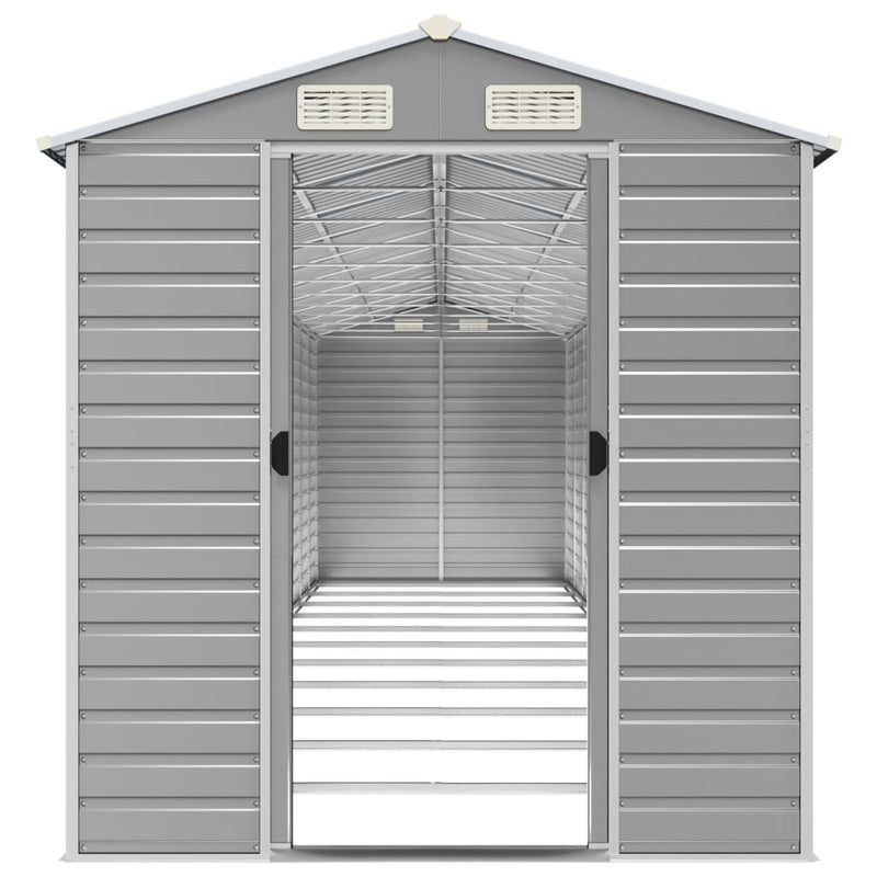 Garden Shed Light Grey 191x980x198 cm Galvanised Steel Payday Deals