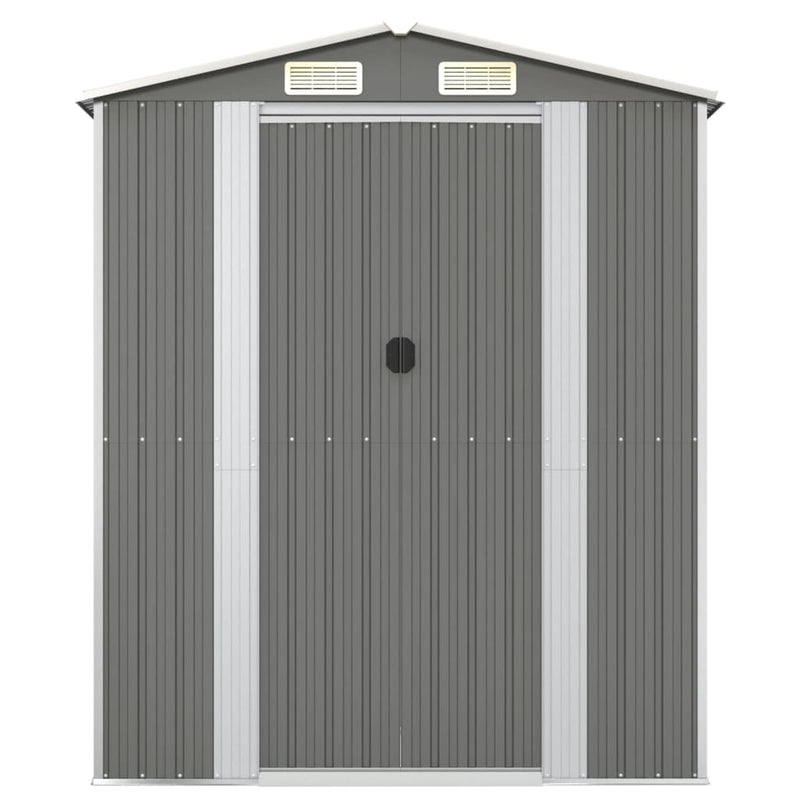 Garden Shed Light Grey 192x108x223 cm Galvanised Steel Payday Deals