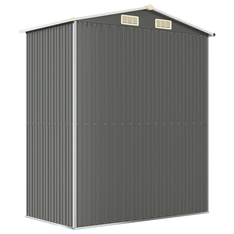 Garden Shed Light Grey 192x108x223 cm Galvanised Steel Payday Deals