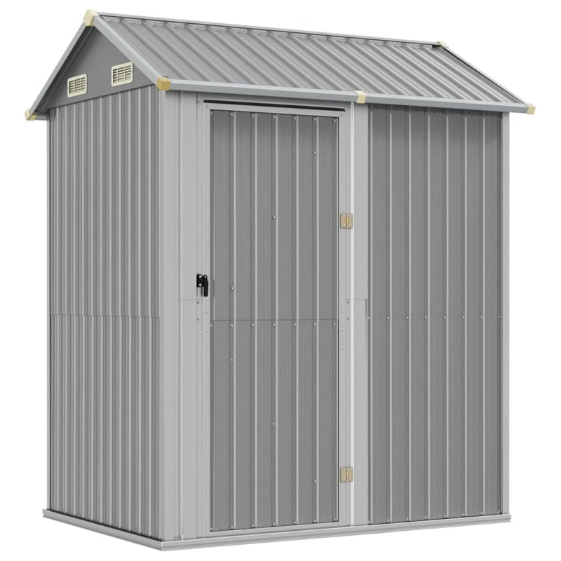 Garden Shed Light Grey 192x152.5x237 cm Galvanised Steel Payday Deals