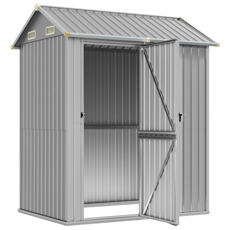 Garden Shed Light Grey 192x152.5x237 cm Galvanised Steel Payday Deals