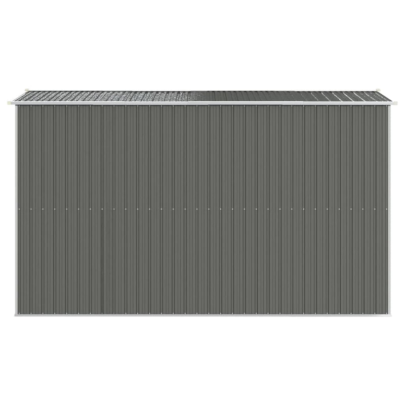 Garden Shed Light Grey 192x357x223 cm Galvanised Steel Payday Deals