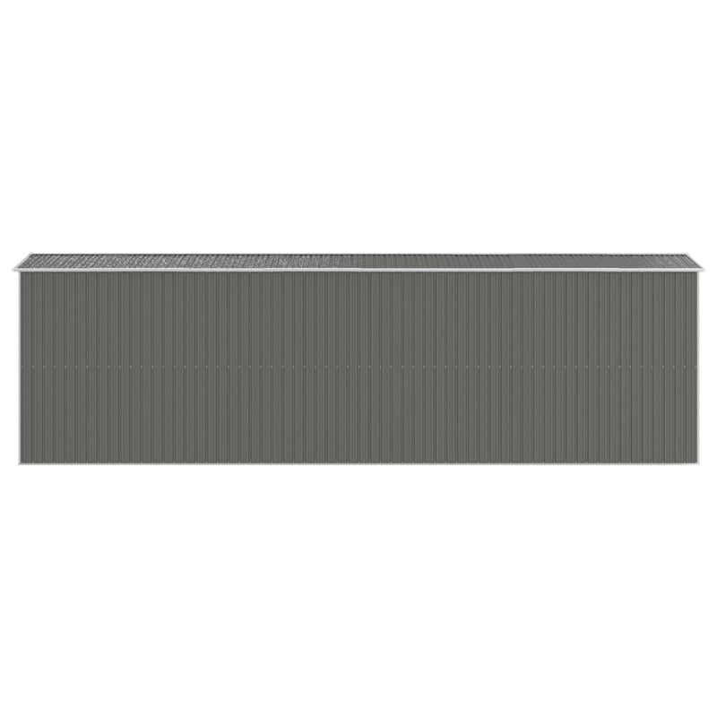 Garden Shed Light Grey 192x689x223 cm Galvanised Steel Payday Deals